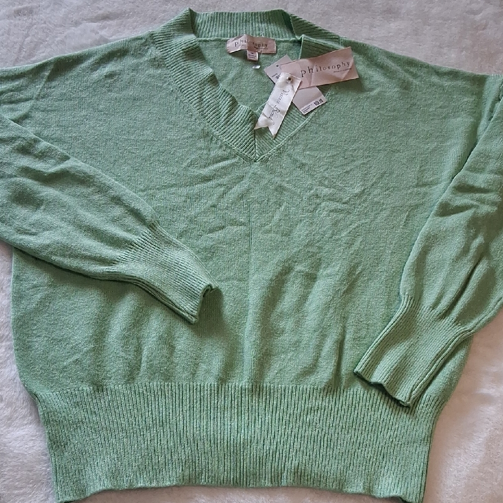 Philosophy Women's Mint V-Neck Sweater